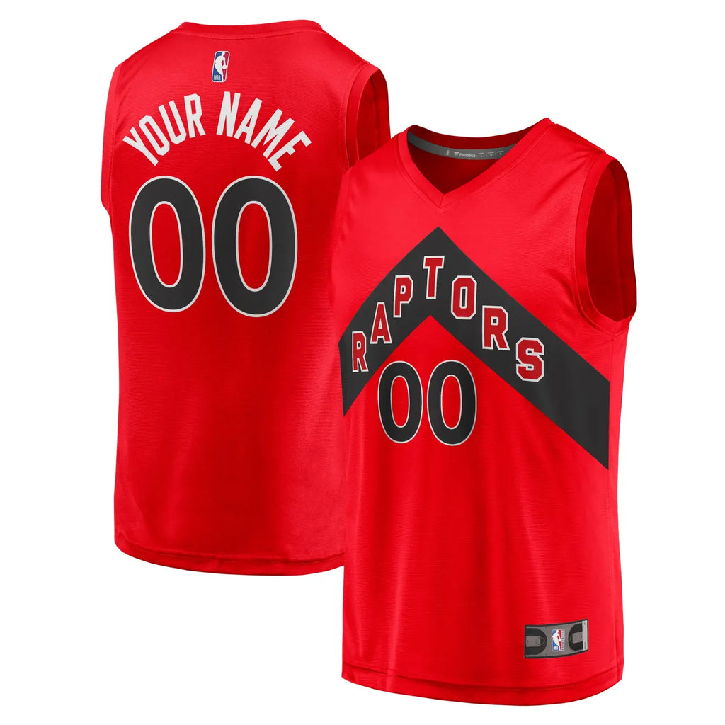 personalized Fanatics Raptors Red Custom Jersey - Hình 2