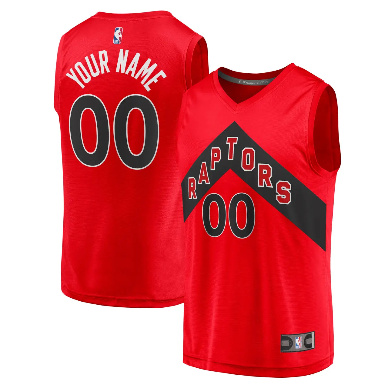 personalized Fanatics Raptors Red Custom Jersey - Hình 2