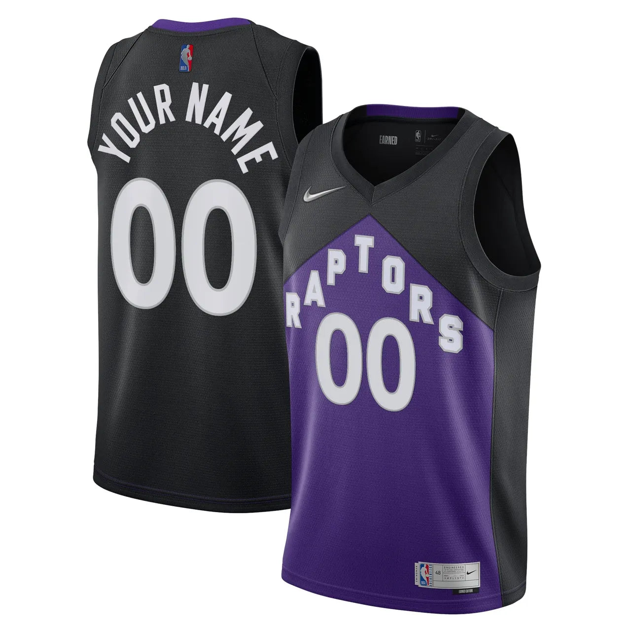 nike Raptors Black Custom Jersey