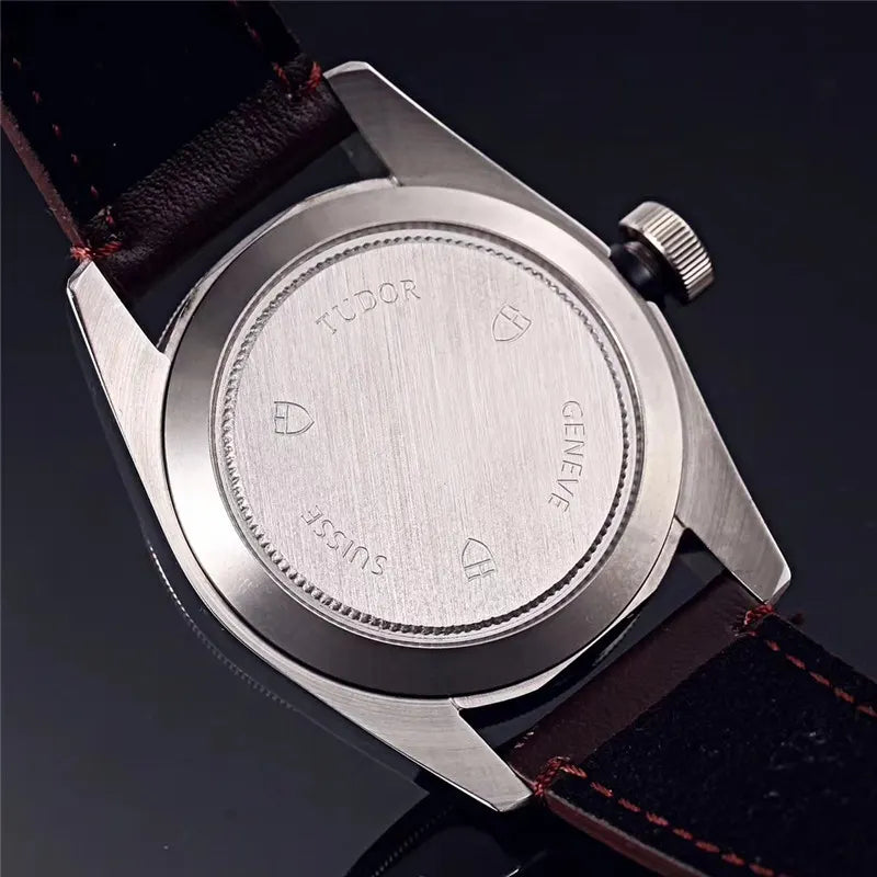 Tudor Burgundy Leather Watch - Hình 2