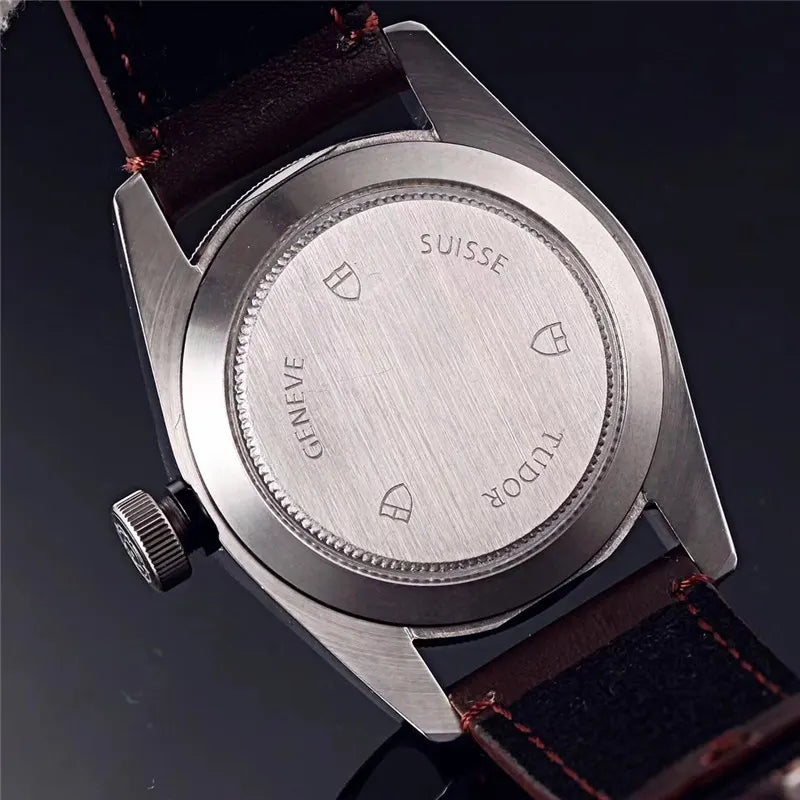 Tudor Burgundy Leather Watch - Hình 4