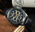 leather Tudor Black Shield Chronograph