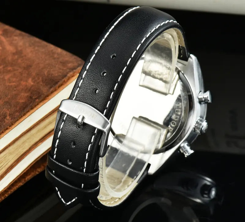 leather Tudor Black Shield Chronograph - Hình 2