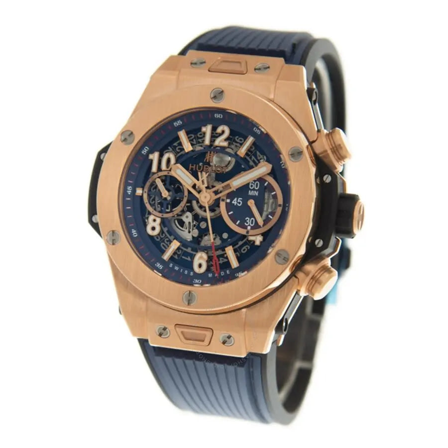 Hublot Rose Gold Blue - Hình 4