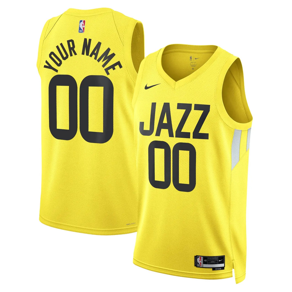 nike Jazz Yellow Custom Jersey