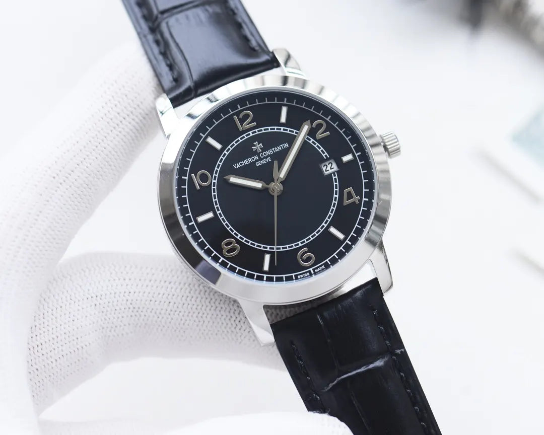 leather Vacheron Constantin Black Dial