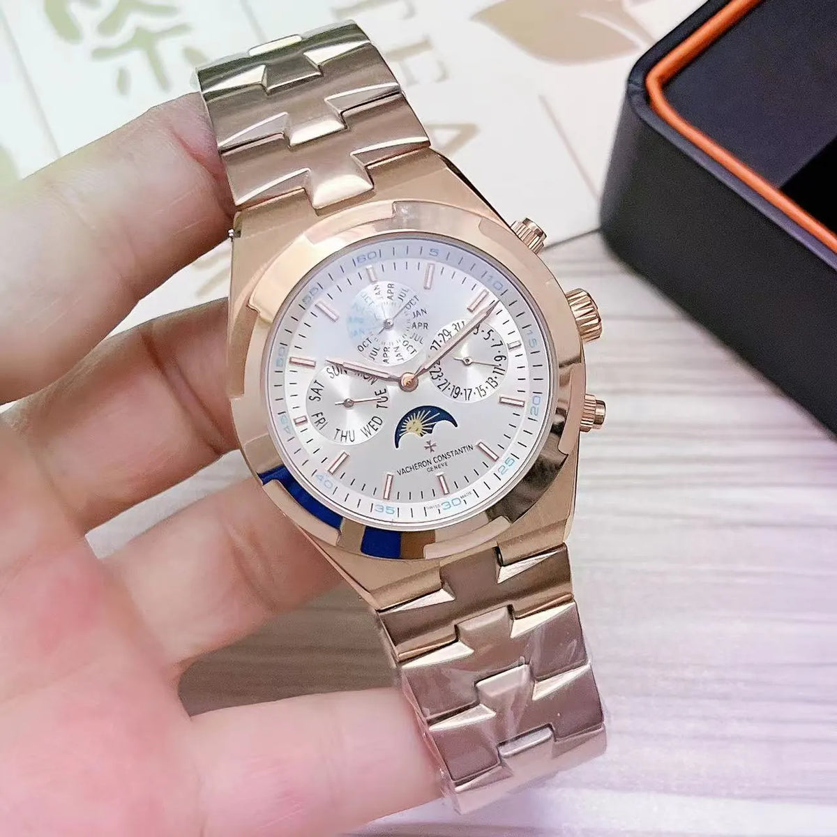 Overseas Rose Gold Moon Phase