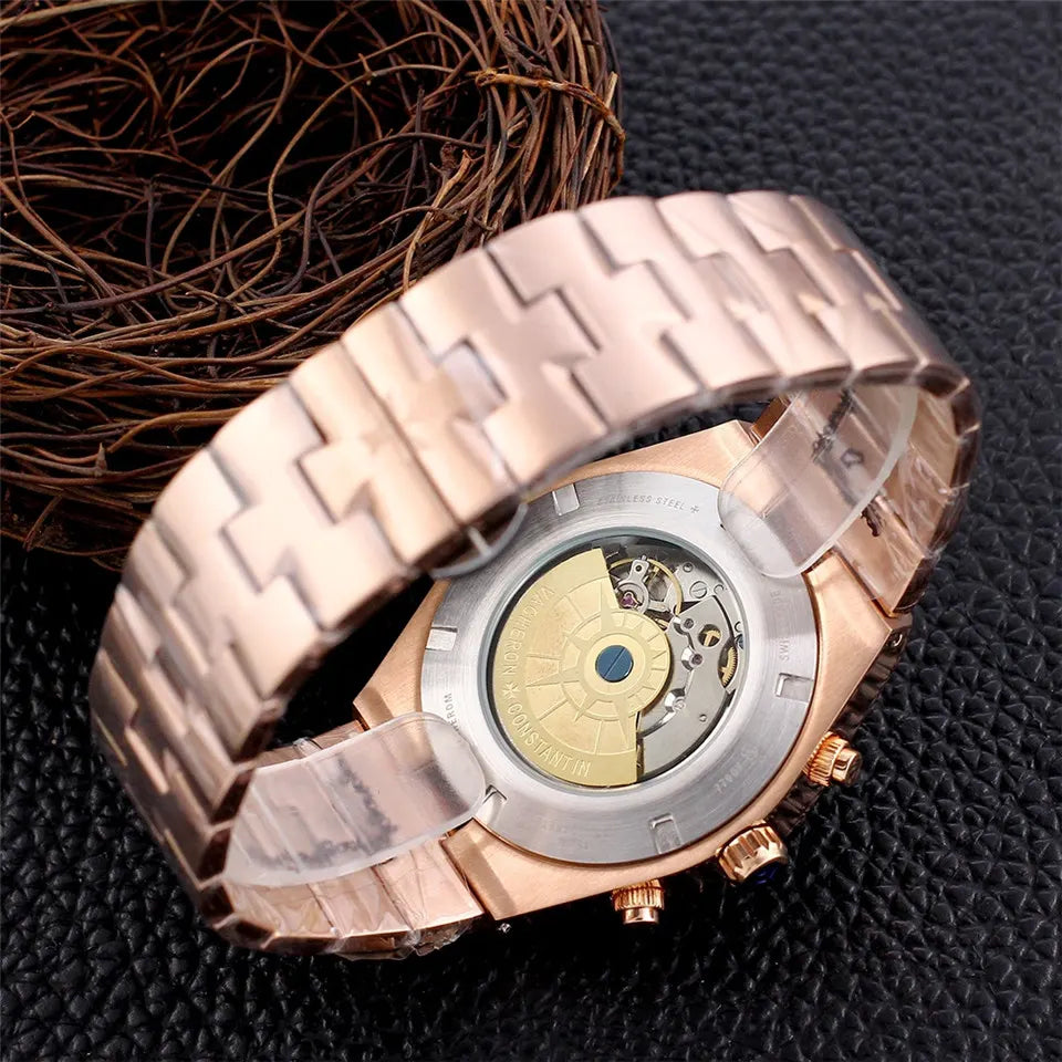 Overseas Rose Gold Black Dial - Hình 3