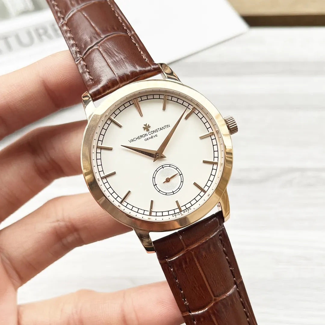 elegance Vacheron Constantin Gold Leather