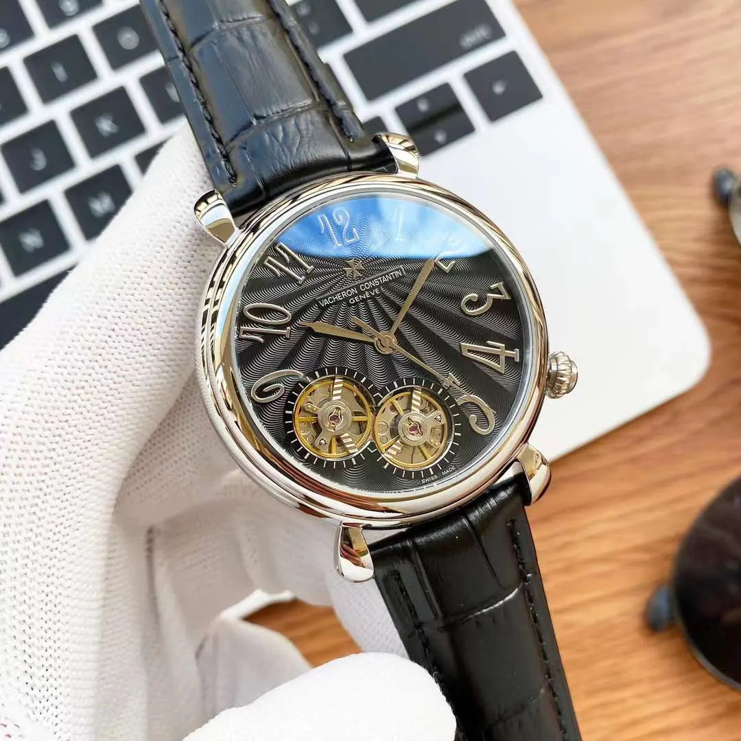 leather Vacheron Constantin Black Dial
