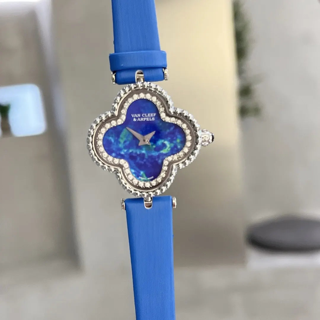 Blue Agate Clover Watch