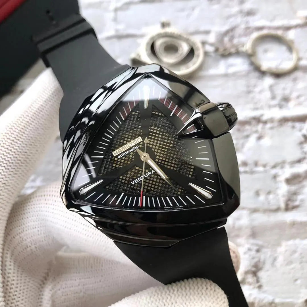 Hamilton Black Automatic Watch - Hình 2