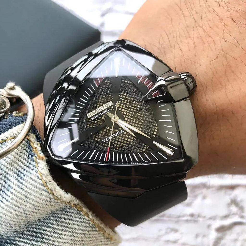 Hamilton Black Automatic Watch - Hình 5