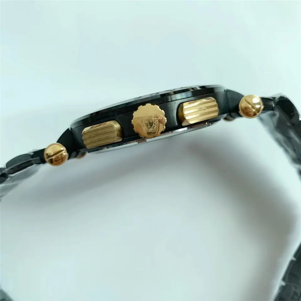 Versace Black Gold Chronograph