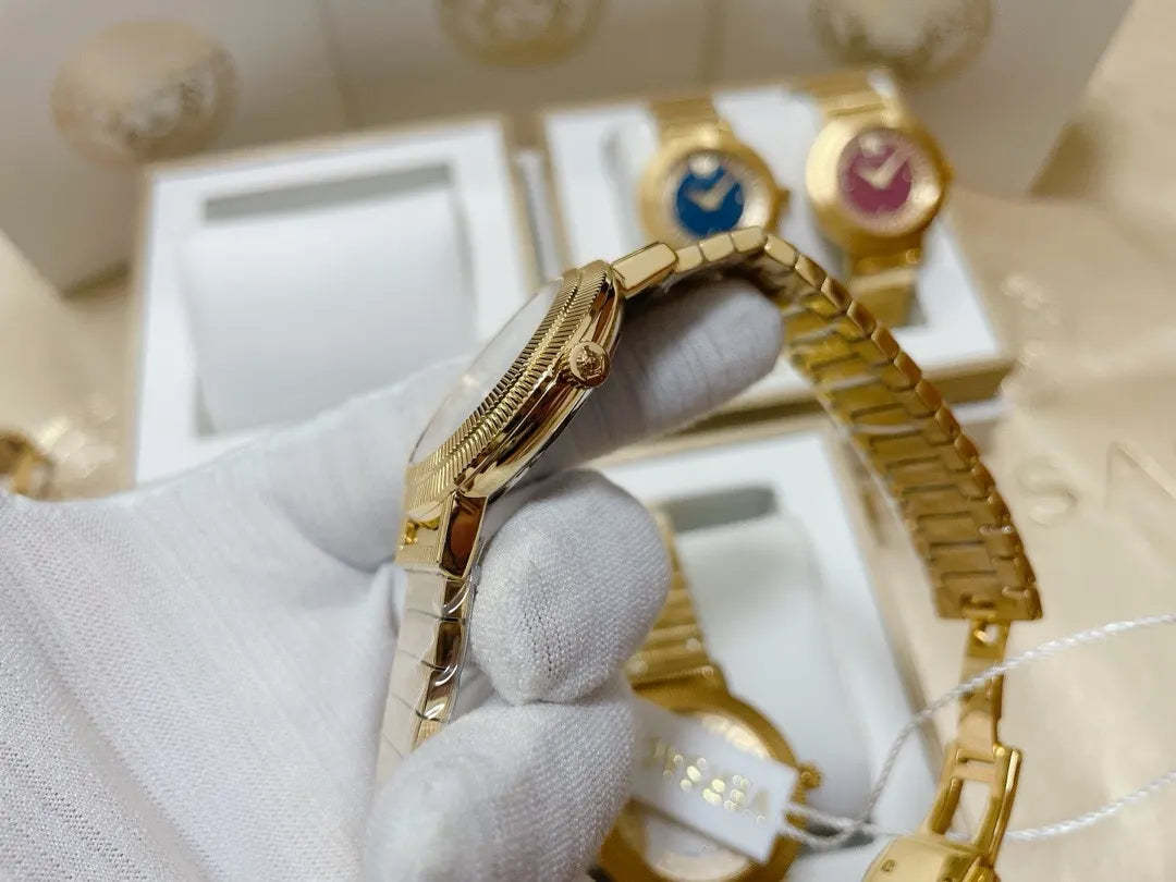 Versace Gold Dial Watch - Hình 10