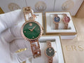 rose Versace Green Dial Watch