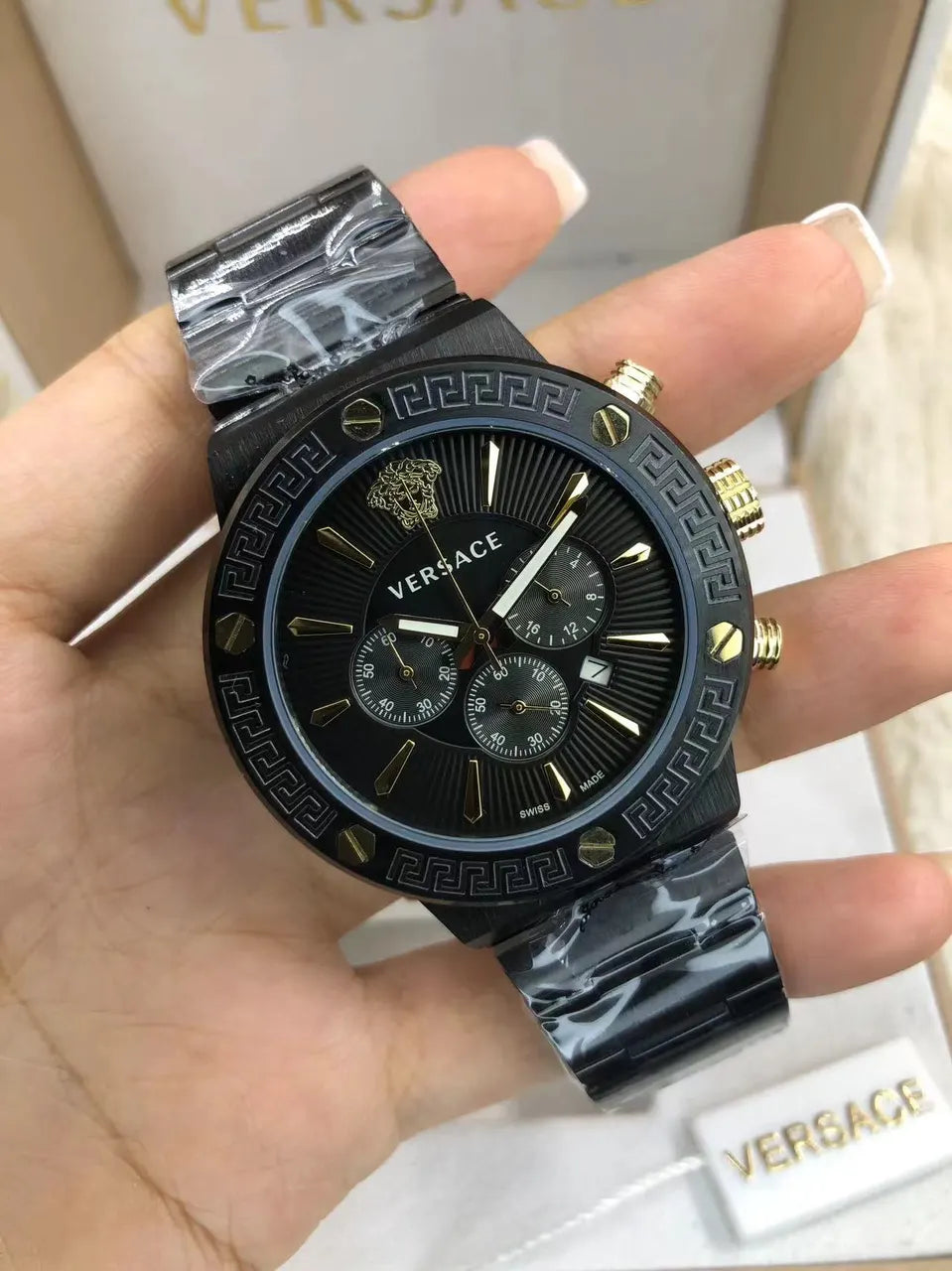 Versace Chrono Black Marble