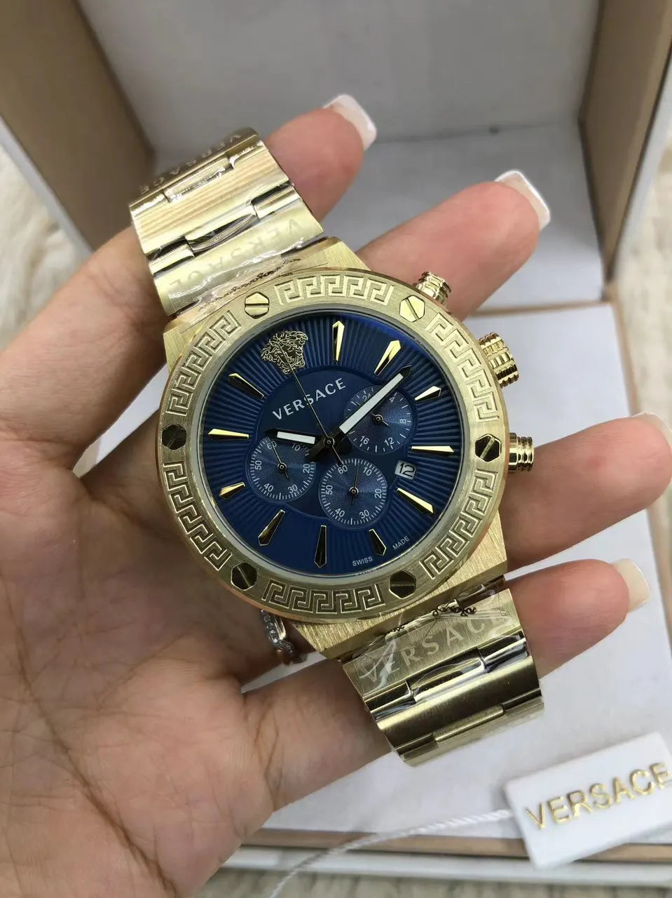 Versace Chrono Black Marble - Hình 20