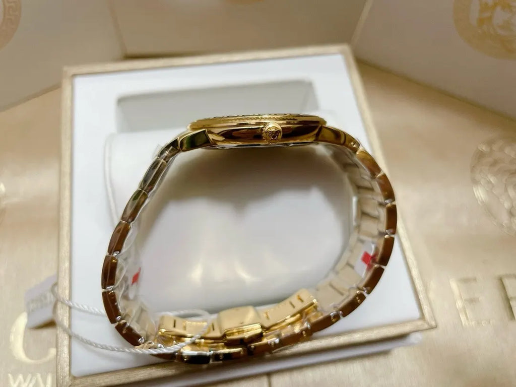 black Versace Greca Gold Watch - Hình 2