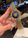 Versace Blue Two-Tone Watch