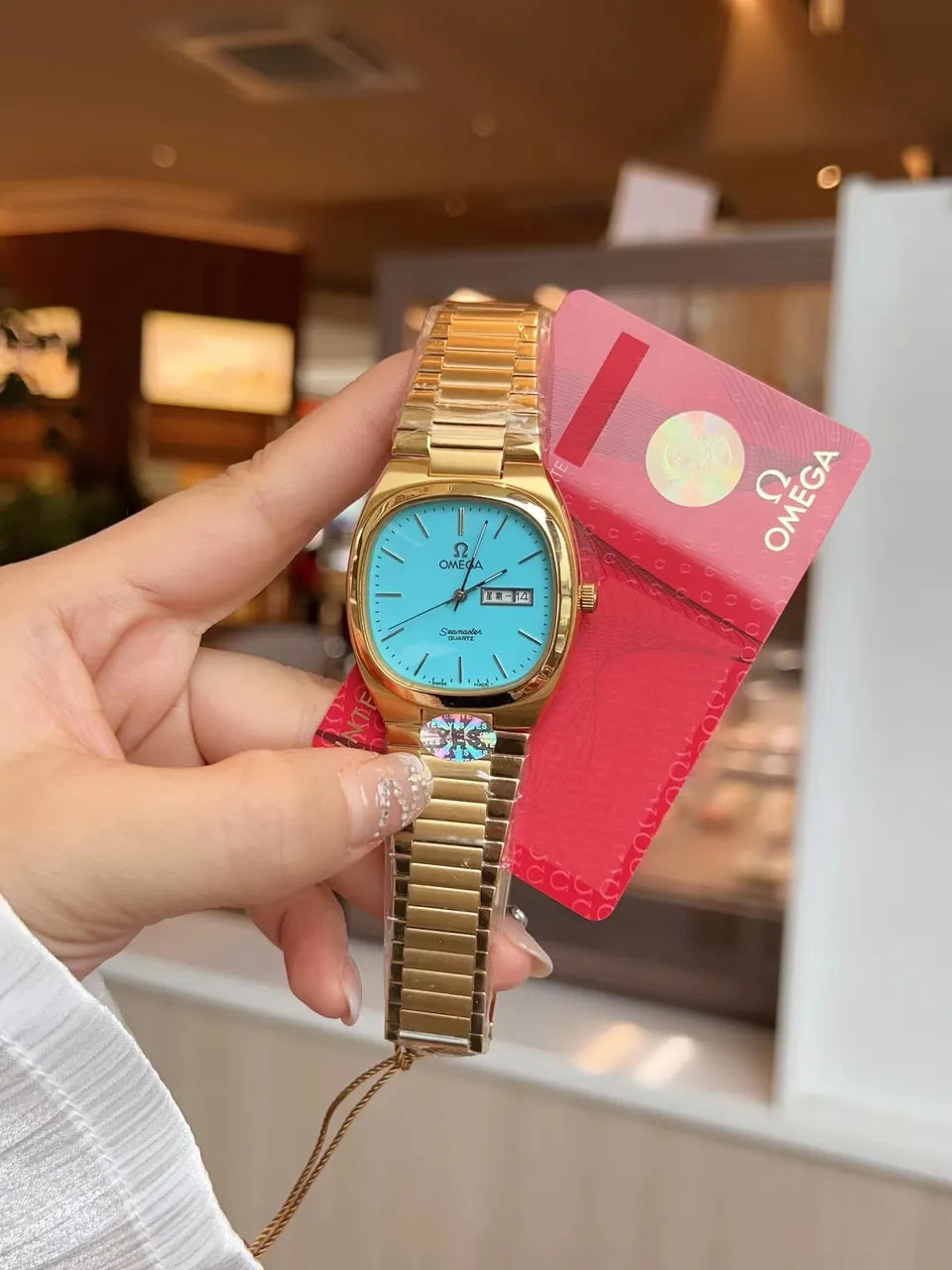 Omega Seamaster Turquoise Dial - Hình 3