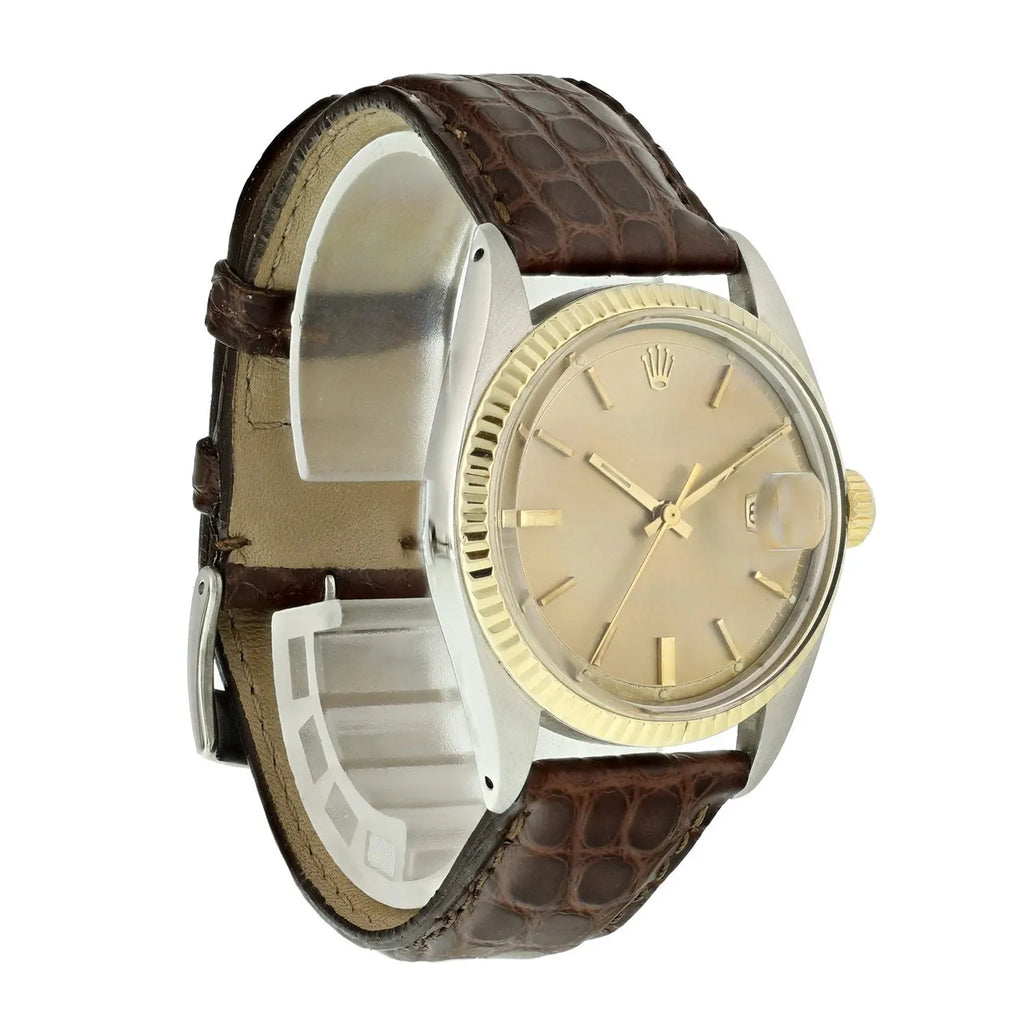 Rolex Datejust Gold Dial brown - Hình 4