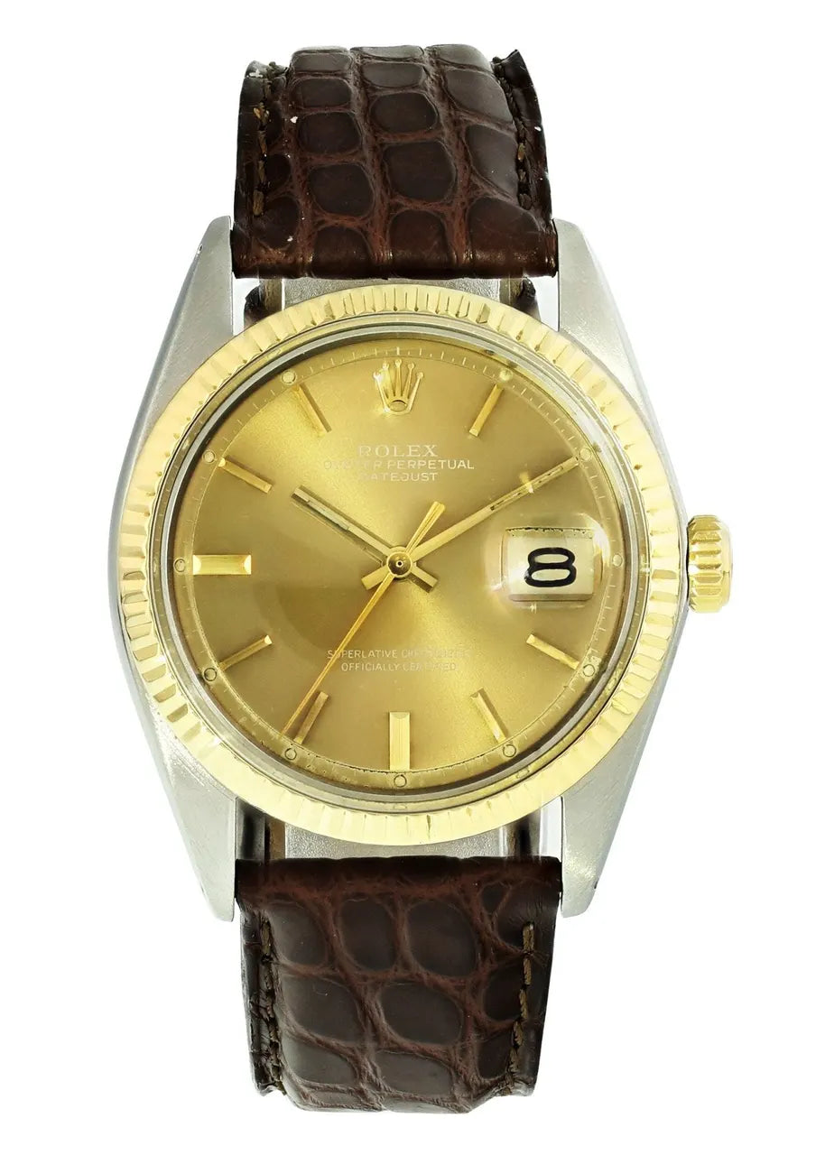 Rolex Datejust Gold Dial brown