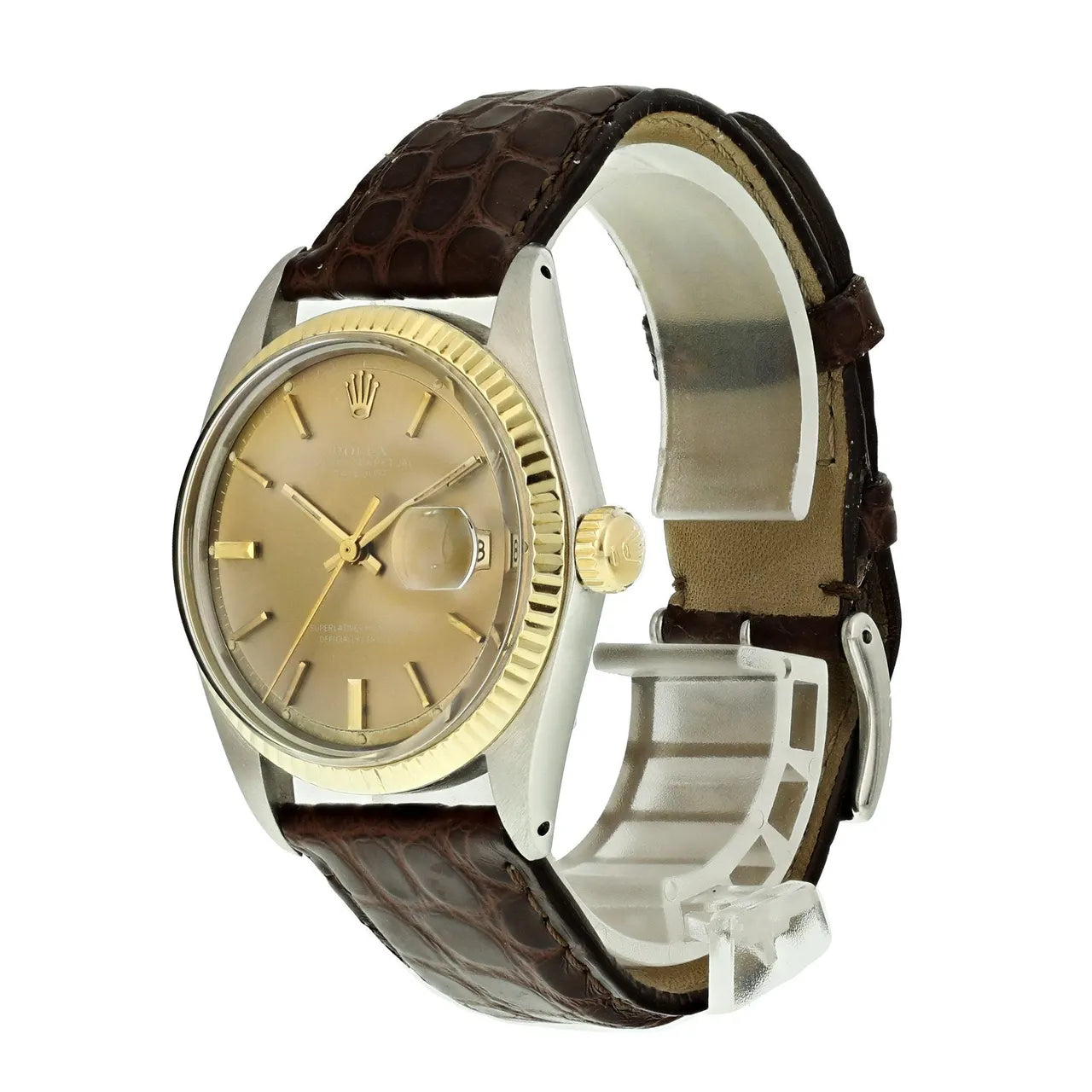 Rolex Datejust Gold Dial brown - Hình 3