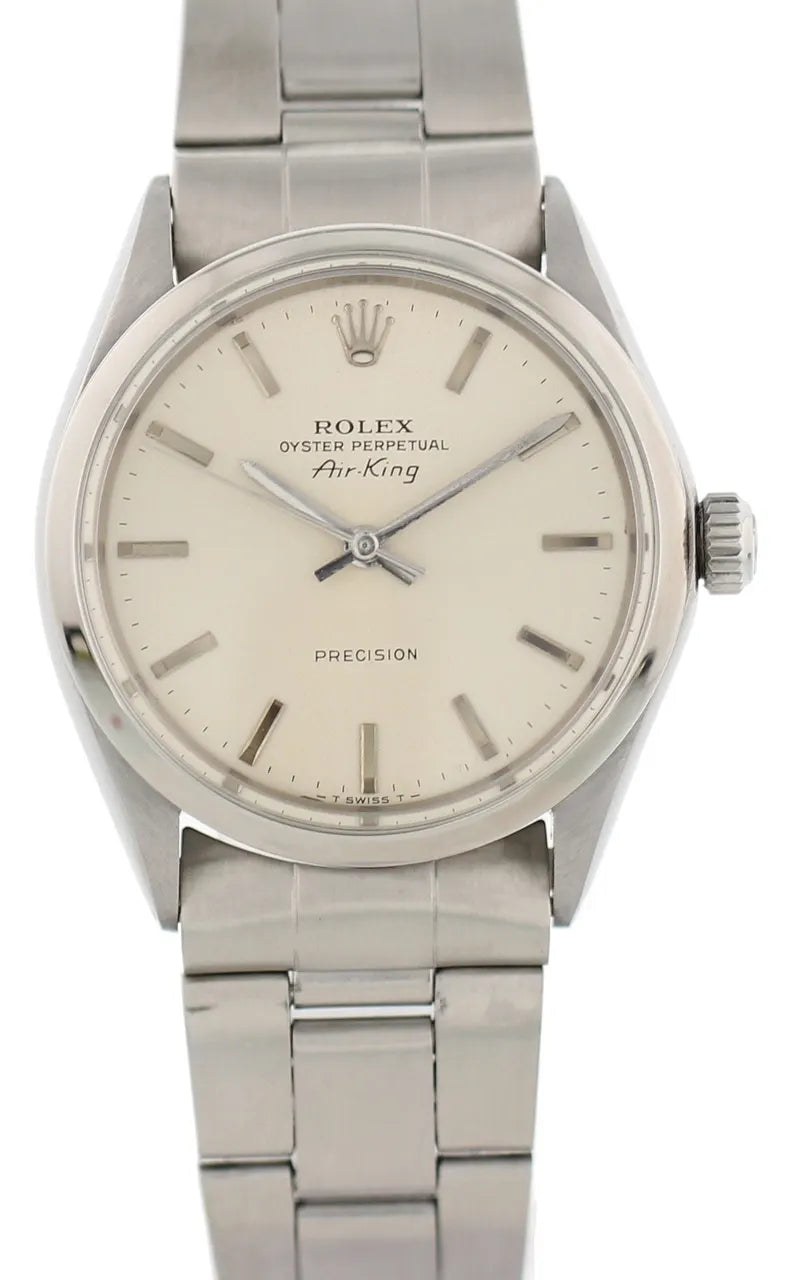 stainless Rolex Air-King Silver Dial