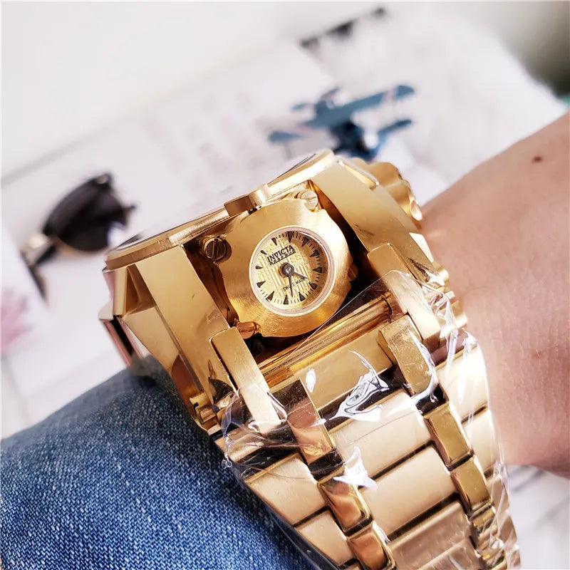 Invicta Gold Tone Chronograph - Hình 10