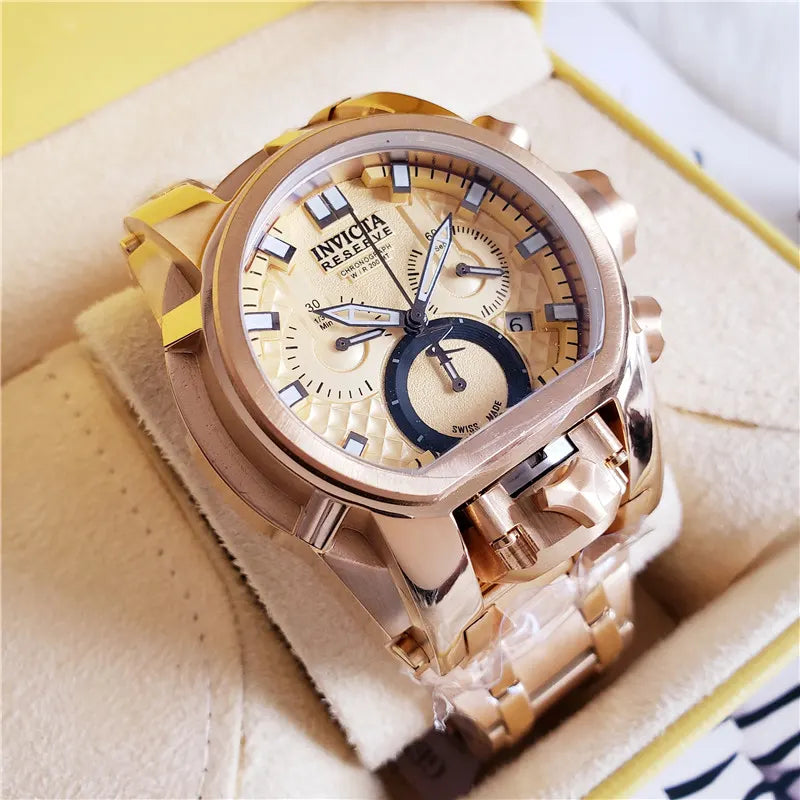 Invicta Gold Tone Chronograph - Hình 14