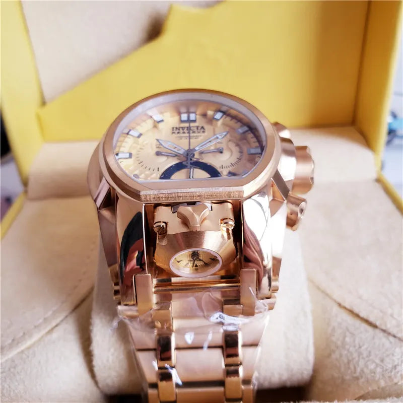Invicta Gold Tone Chronograph - Hình 13