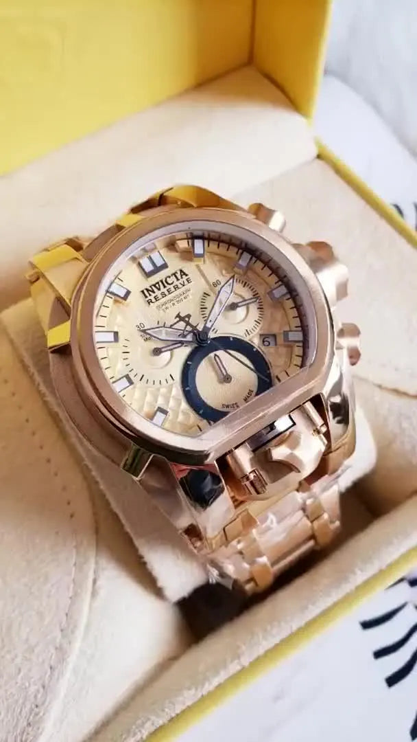 Invicta Gold Tone Chronograph - Hình 2