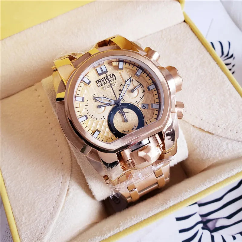 Invicta Gold Tone Chronograph - Hình 16