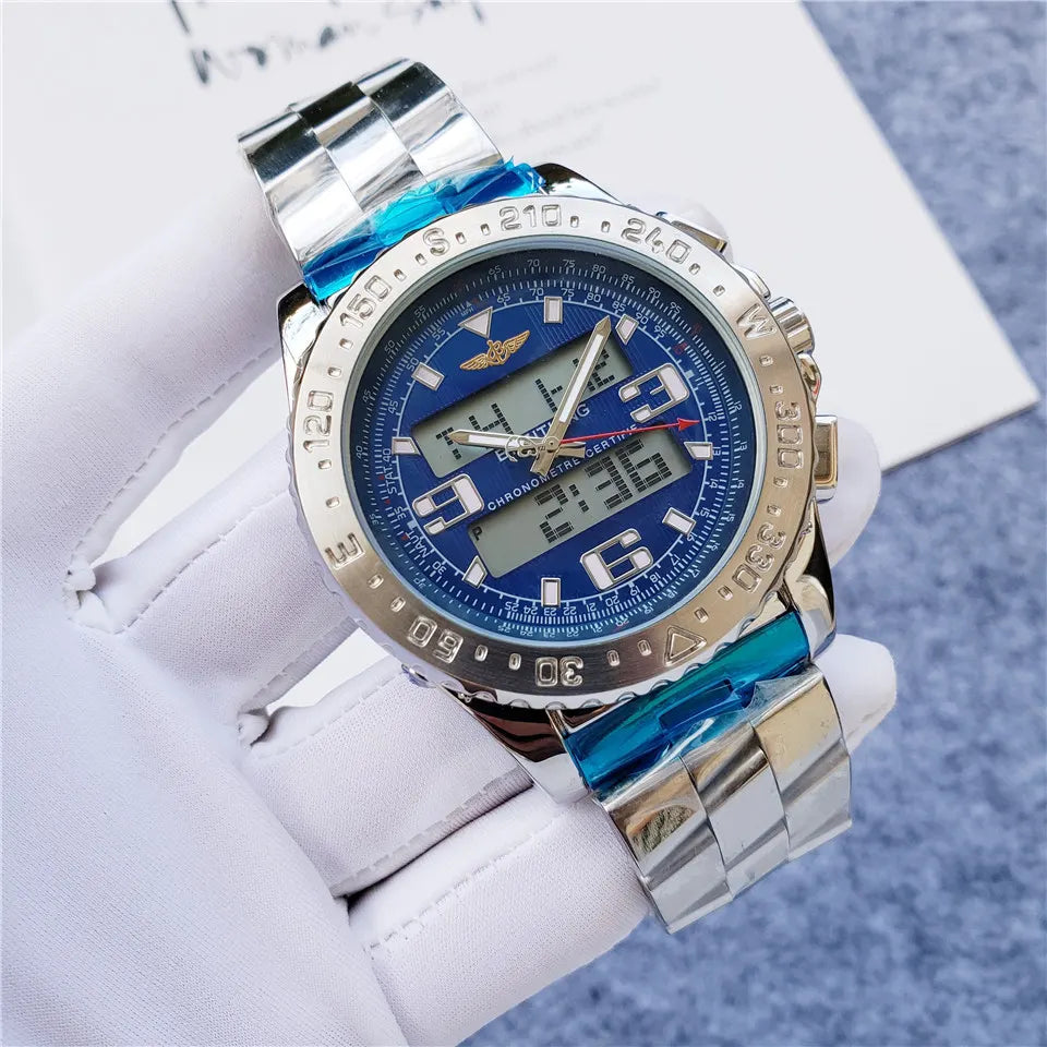 Breitling Blue Dial Chronograph - Hình 4