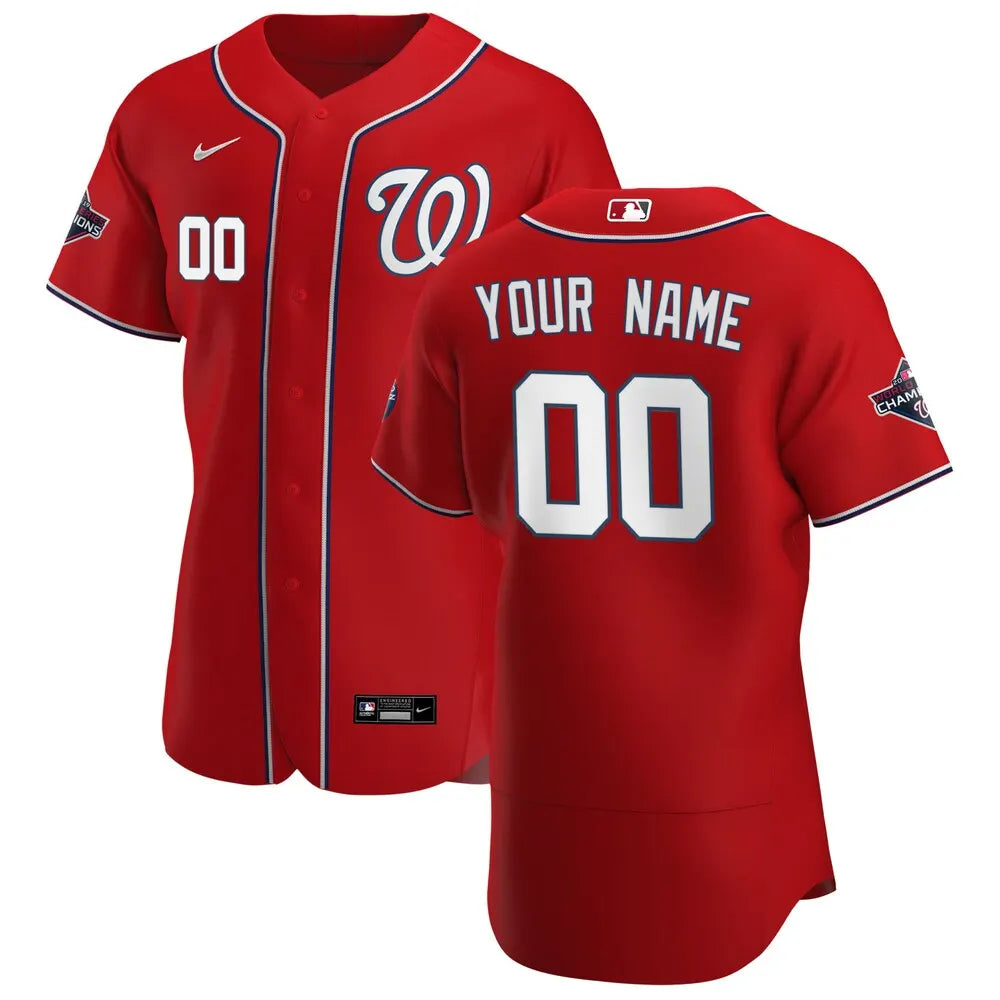 Nationals Red Custom Jersey nike