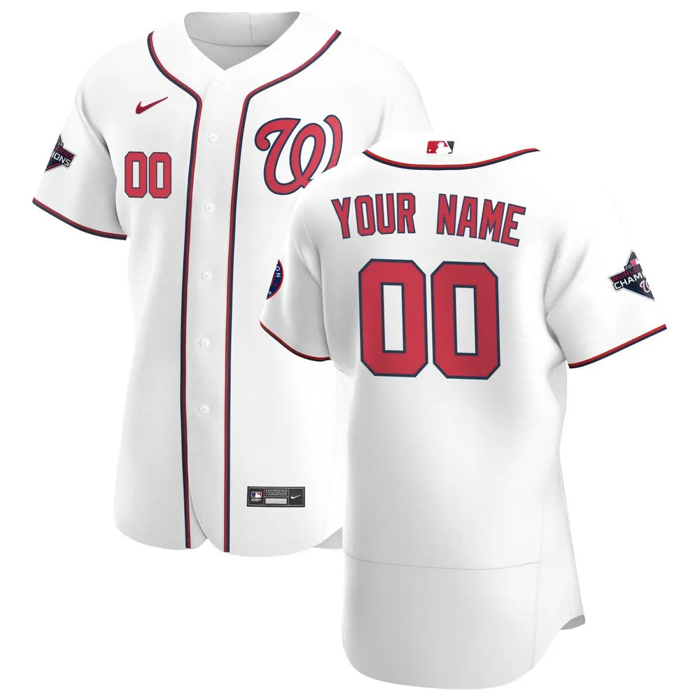 Nationals White Custom Jersey nike personalized