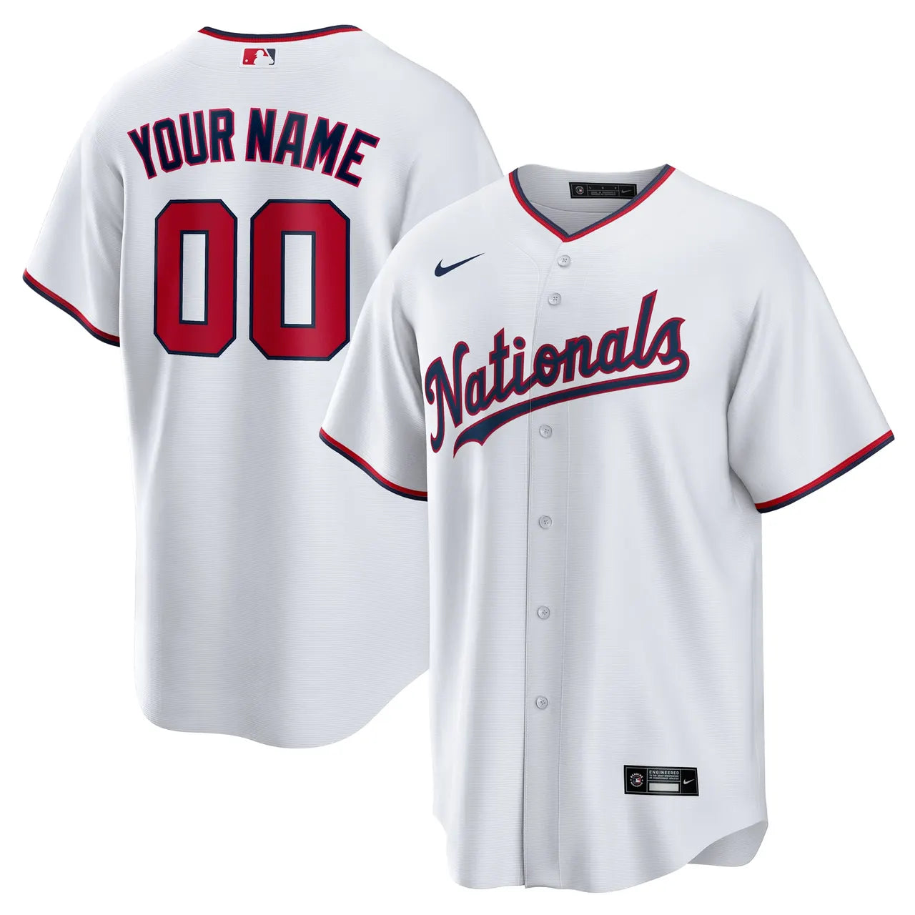 Nationals White Custom Jersey nike - Hình 2