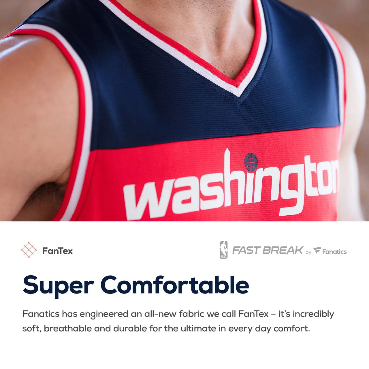 Wizards Red Custom Jersey fanatics - Hình 4