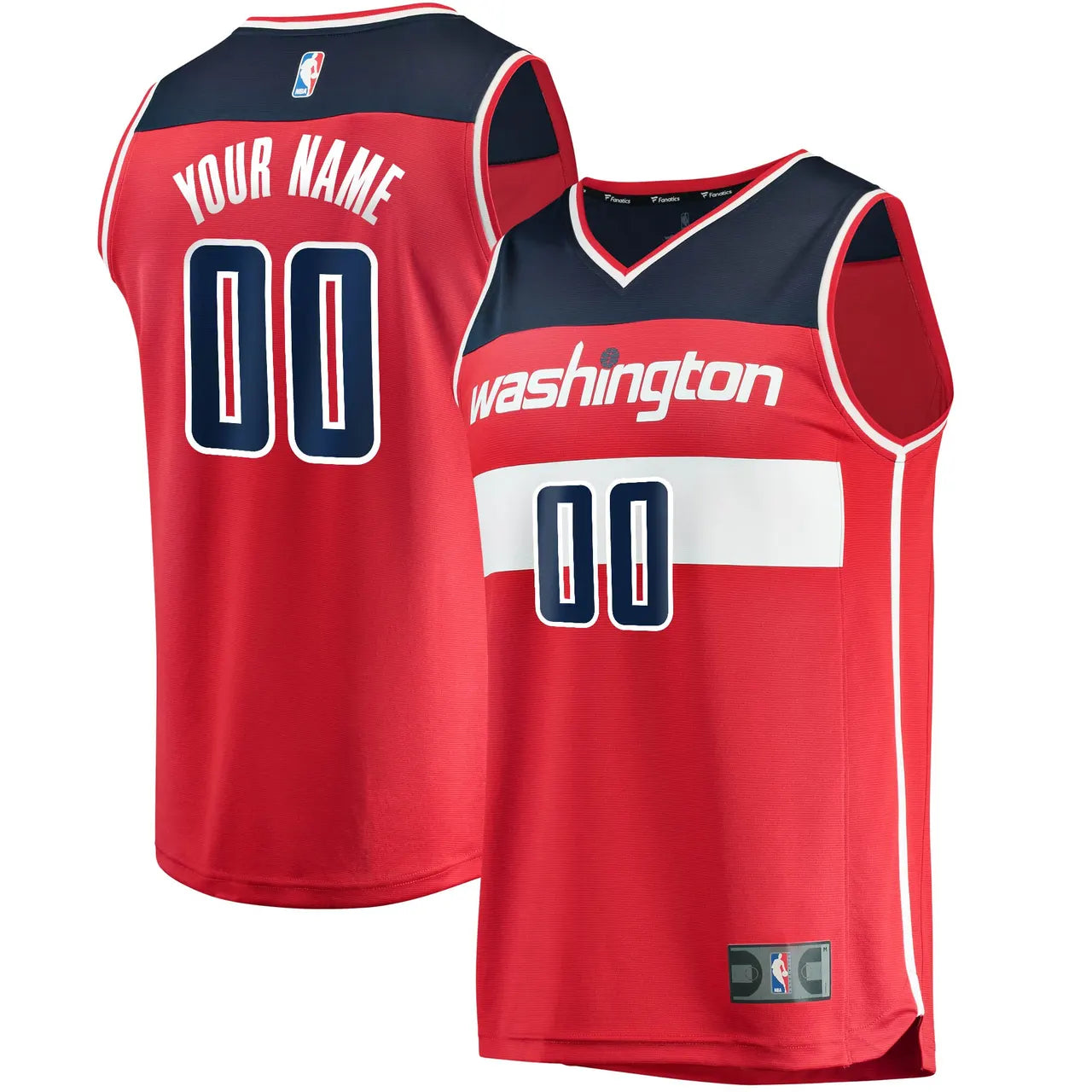 washington Fanatics Wizards Red Custom Jersey - Hình 2
