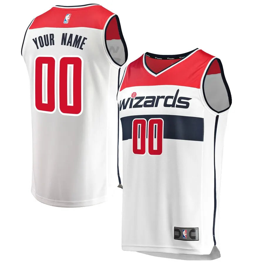 Wizards White Custom Jersey fanatics