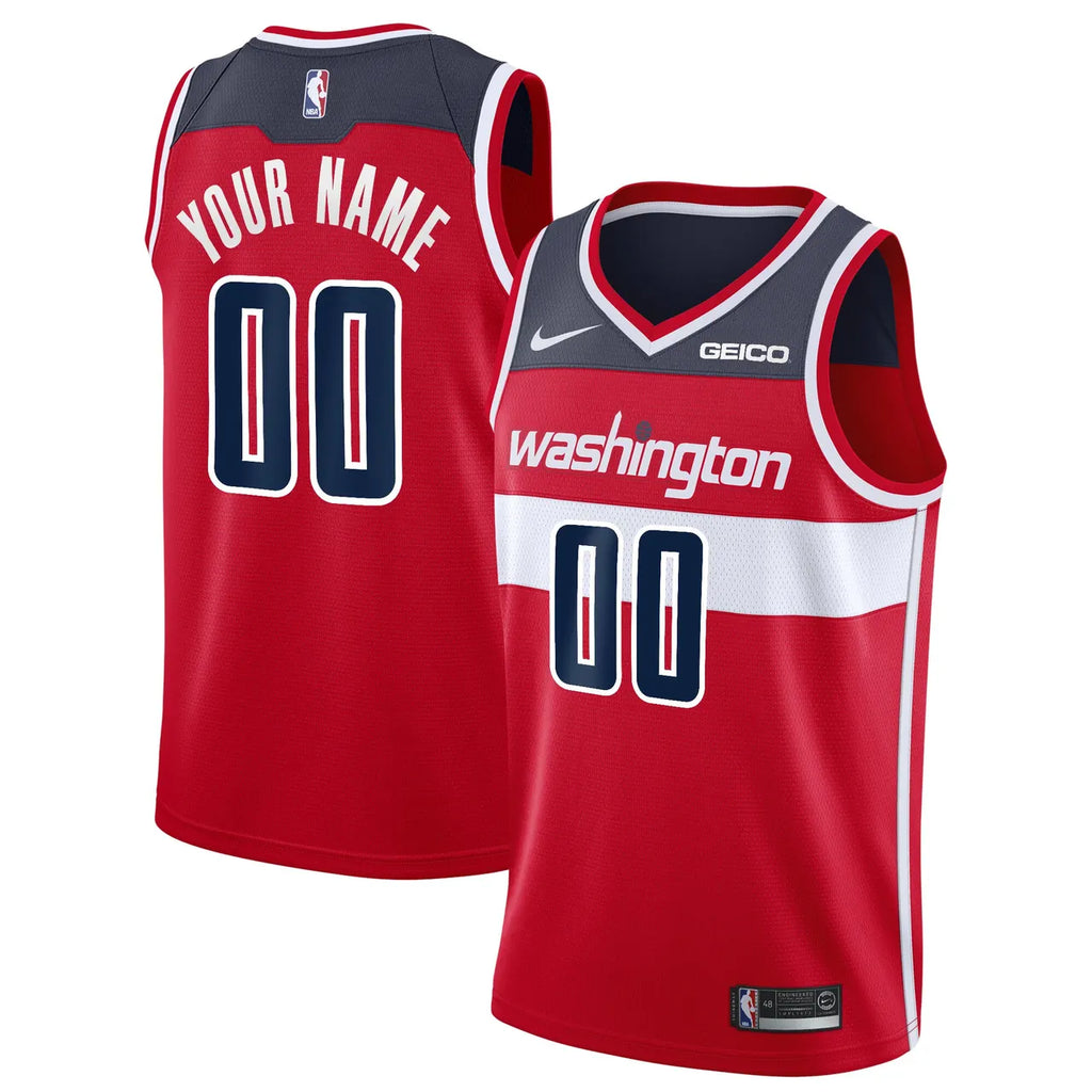 nike statement Wizards Red Custom Jersey - Hình 2
