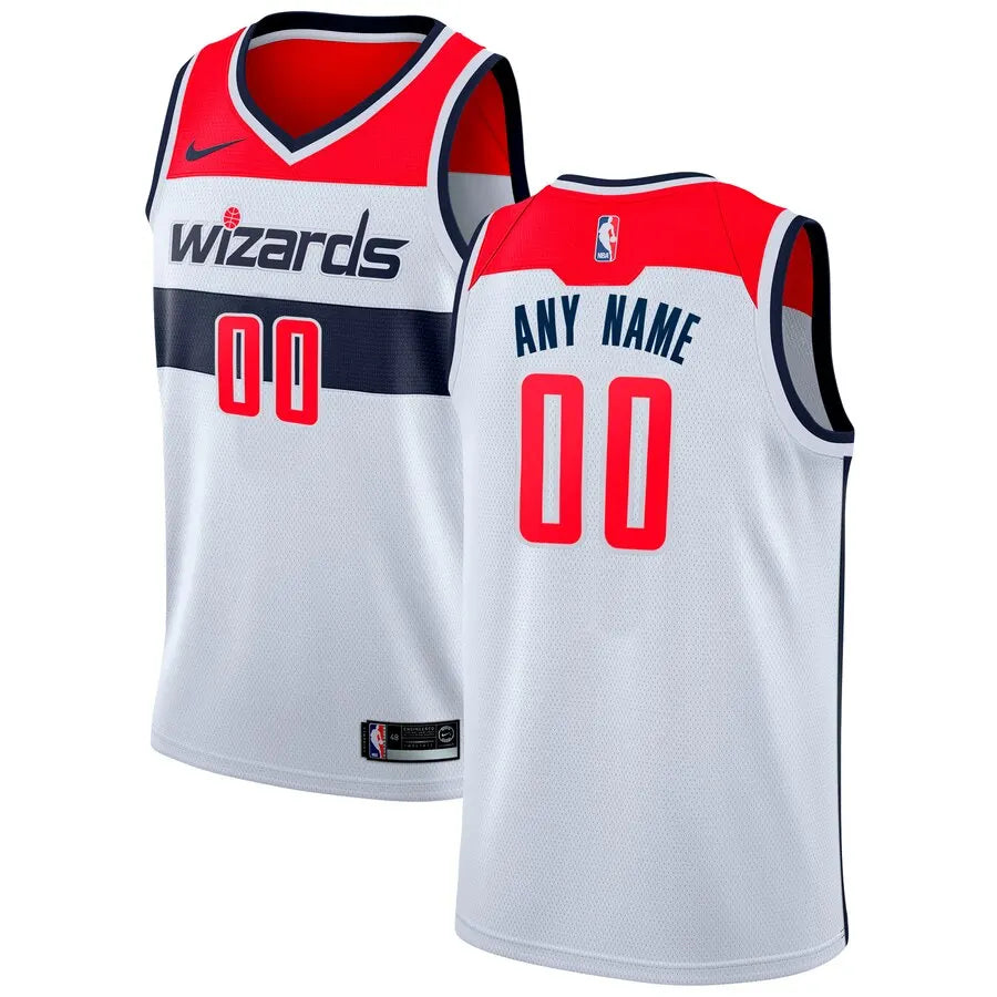Wizards White Customizable Jersey