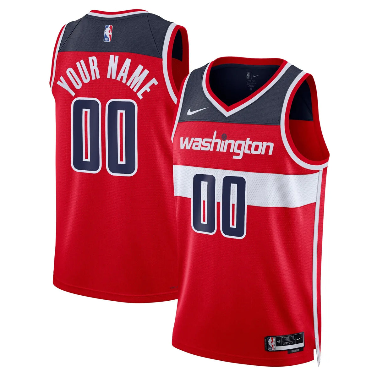 Nike Wizards Red Personalized Jersey