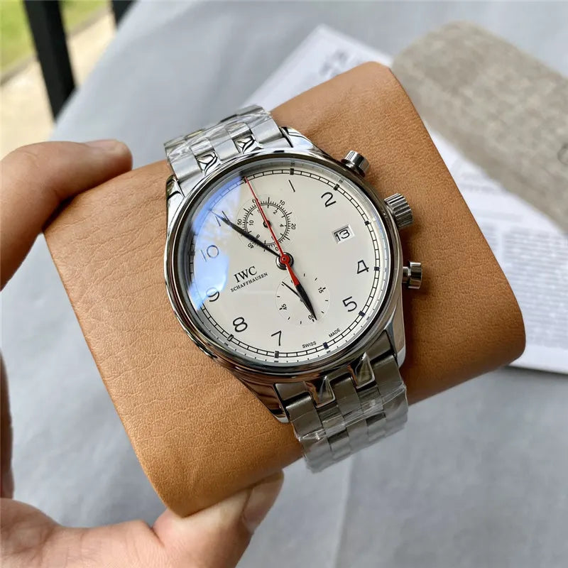 IWC Silver Chronograph Watch