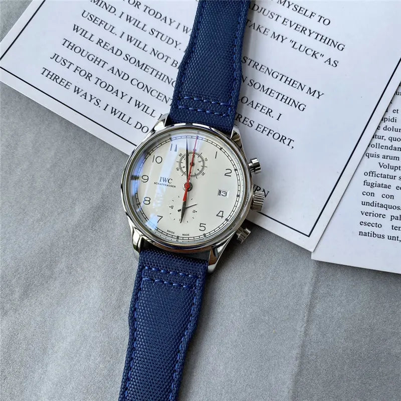 IWC Silver Chronograph Watch - Hình 5