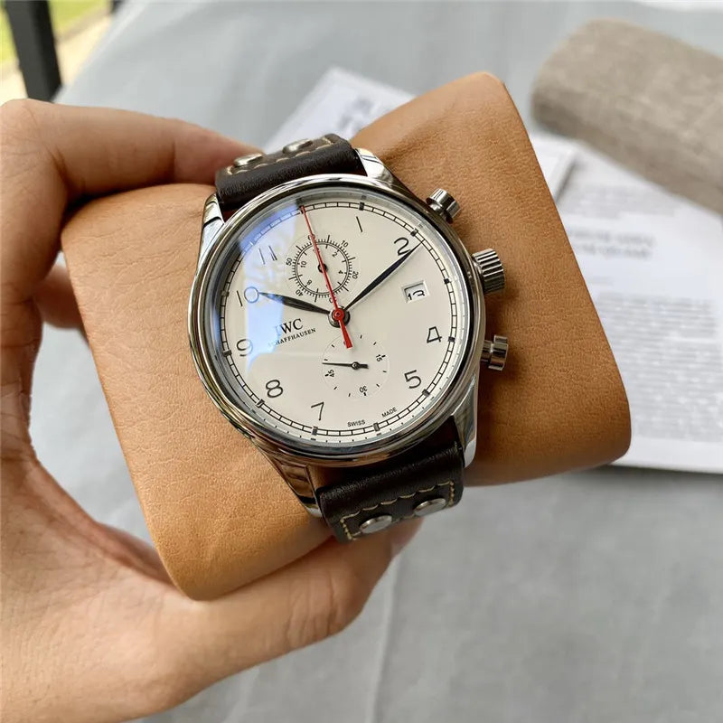 IWC Cream Dial Chronograph - Hình 3