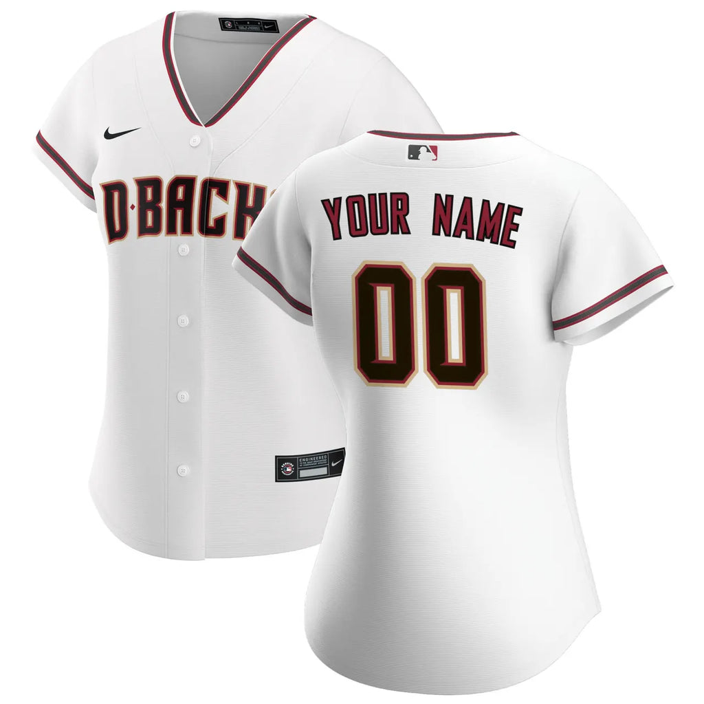 Diamondbacks White Custom Jersey