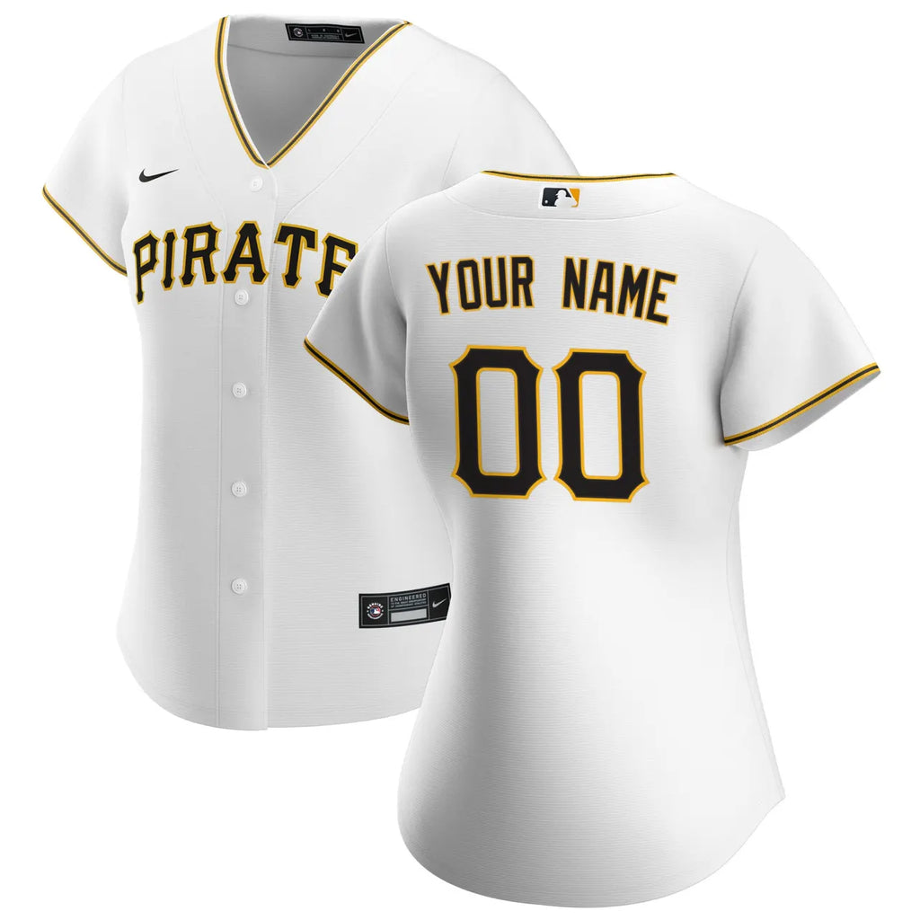 Pirates White Custom Jersey