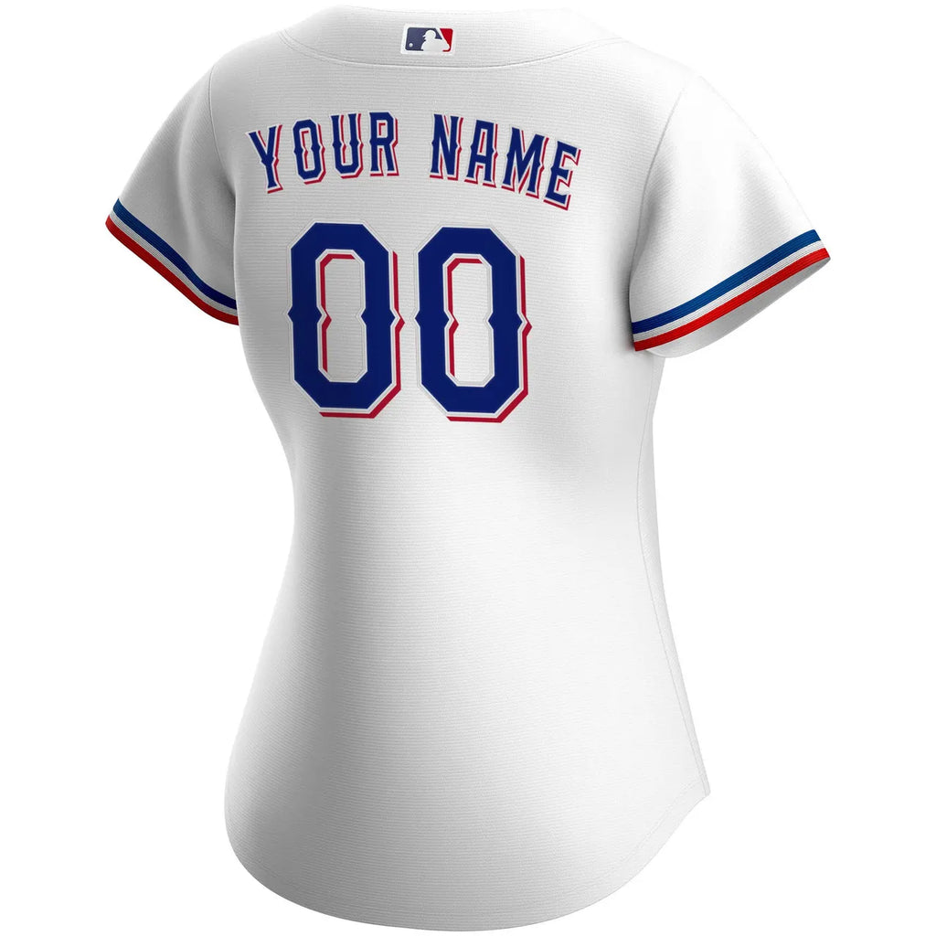 Texas Rangers White Custom Jersey - Hình 3
